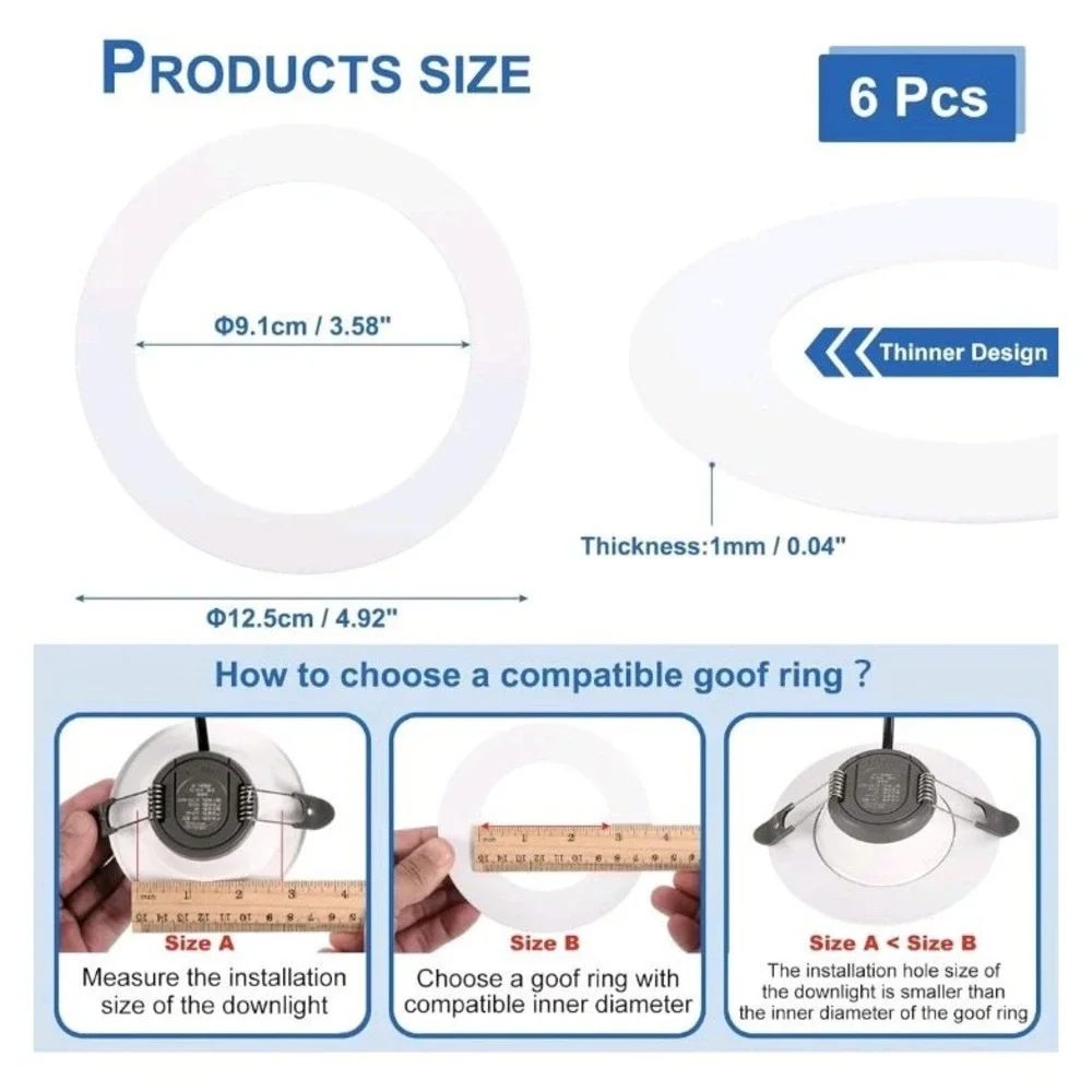 6pcs Goof Rings for 3-3.5